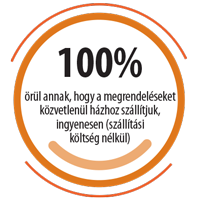 Natural Pharmaceuticals Movisan™ Collagen II Egy kör alakú grafika a következő felirattal: „100%-ban örömmel szállítjuk a megrendeléseket közvetlenül az Ön otthonába, ingyenesen (szállítási költség nélkül)”.